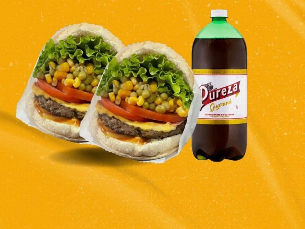 2 X Salada + 1 Pureza 1 Litro